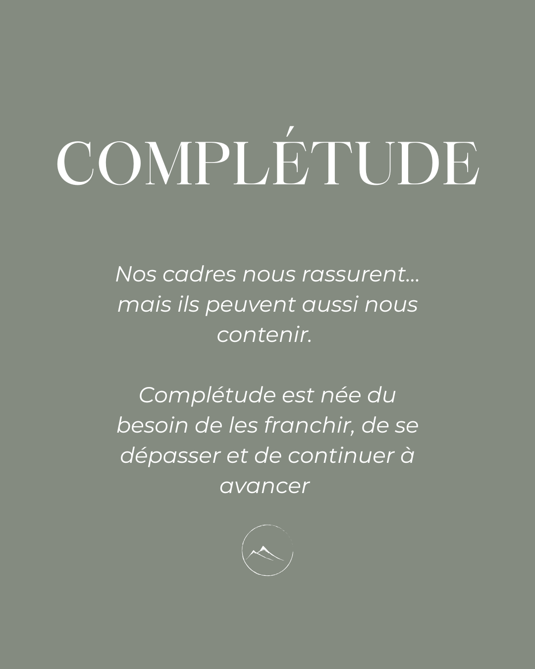 description des premiers sentiments d'où est née la peinture complétude, une peinture de montagne à l'encre de chine qui s'échappe de son cadre 