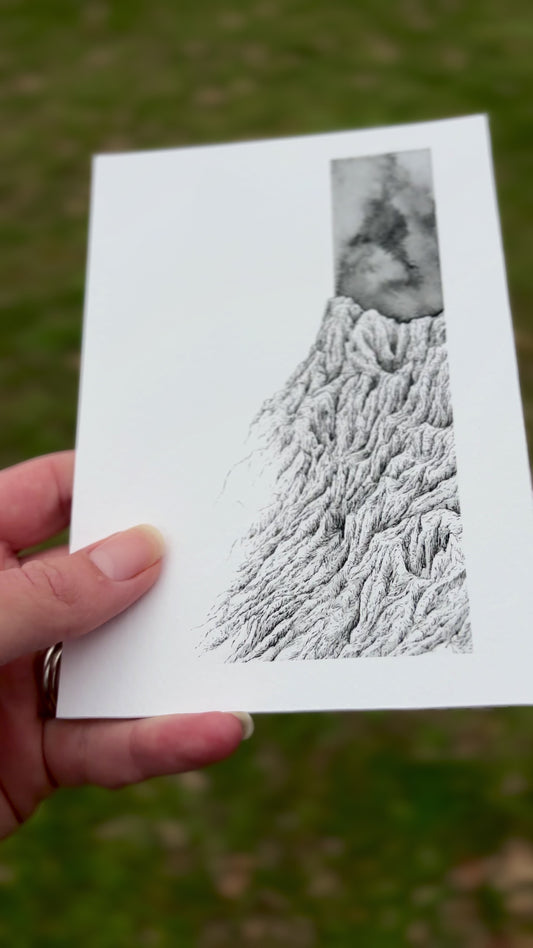 Vidéo de complétude tirage d art de l édition de mars de la correspondance à l encre des cimes , on peut y voir l'affiche au format carte postale : 10 x 15 cm 
