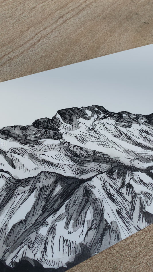 Massif du Néouvielle art mural rigide 33x95 cm, Pyrénées, Edition limitée